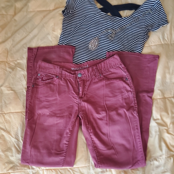 Maurices Pants - Maurices Rust Colored Flare Trousers